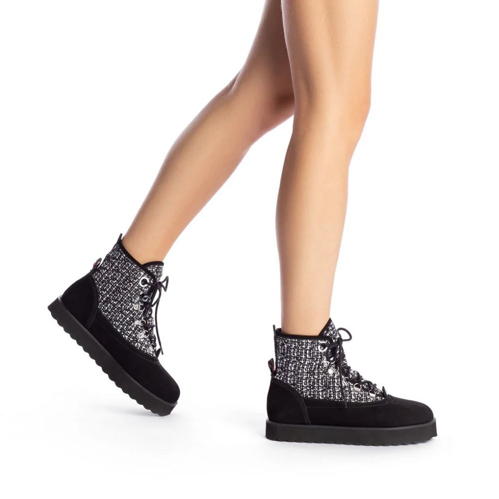 Stylish Black and White Winter Boots